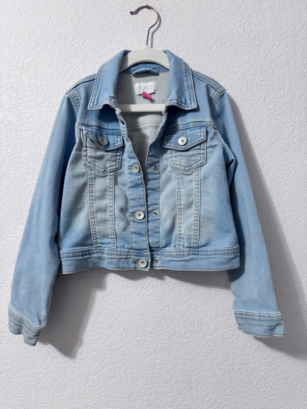 The Children’s Place Girls Light Wash Denim Jacket Size 5/6